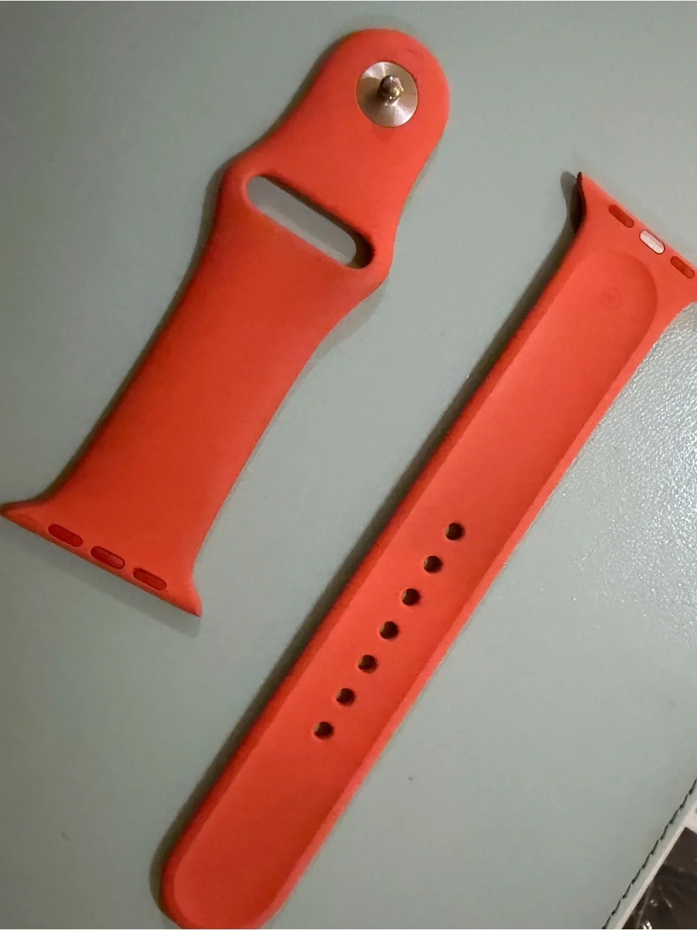 Silicone Sport Apple Watch Band in Bright Orange